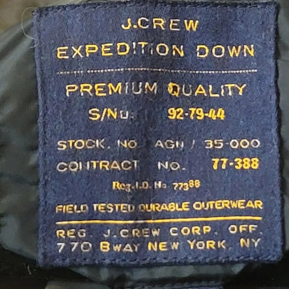 J. Crew Expedition Down Compact Weave Hooded Puffer Jacket Men's Small Gorpcore - Picture 5 of 13